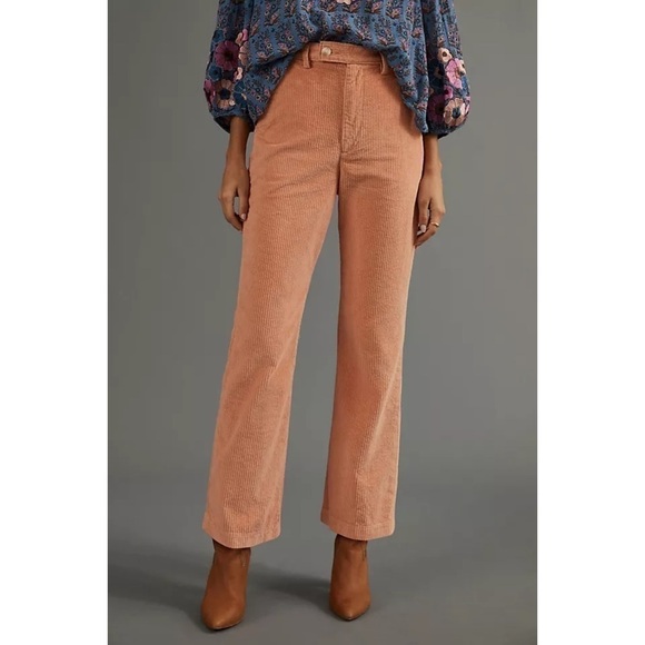 Levi’s x Anthropologie Math Club Flare Corduroy Peach - Picture 1 of 10